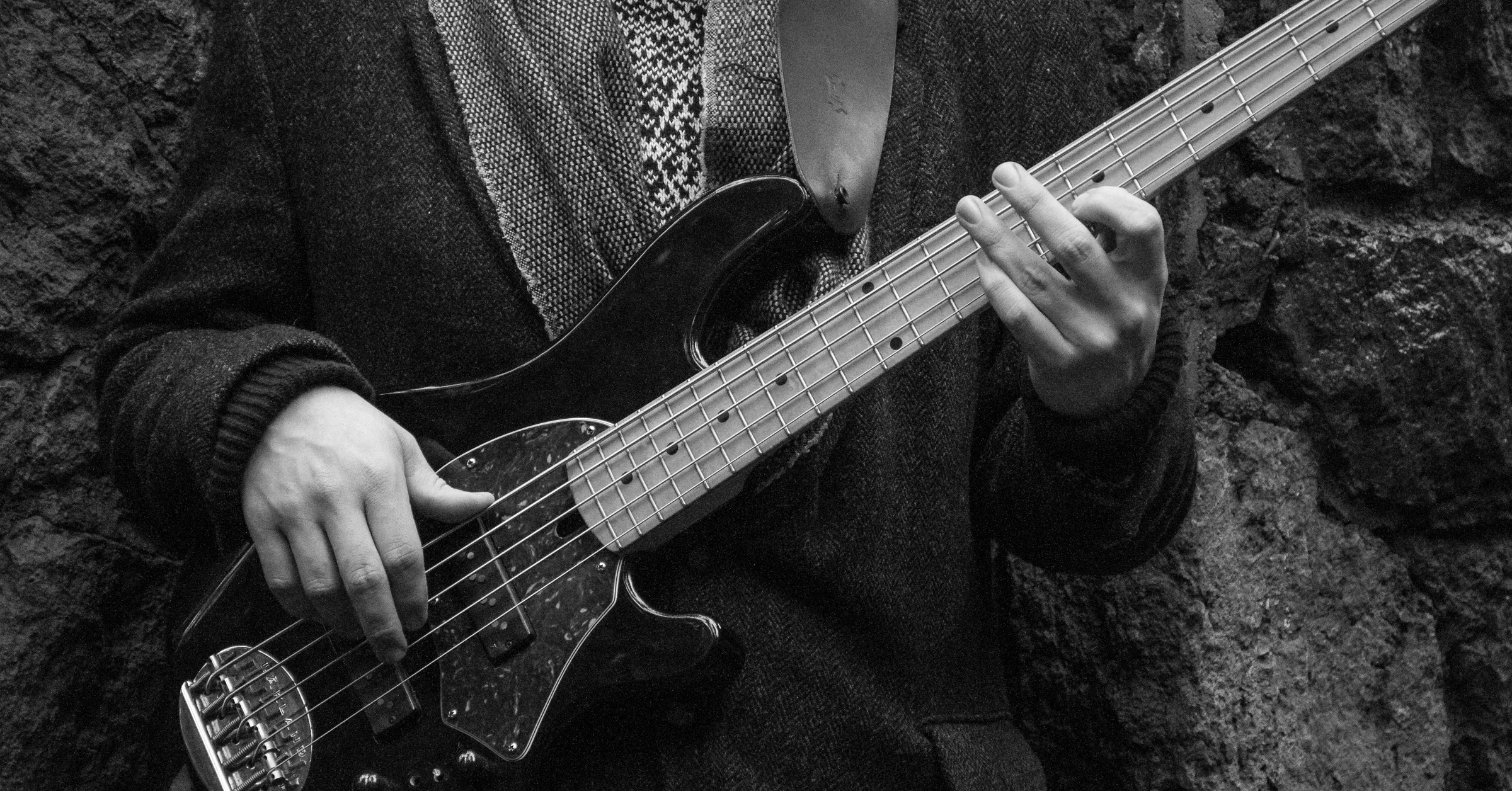 Owen Lowe playing bass